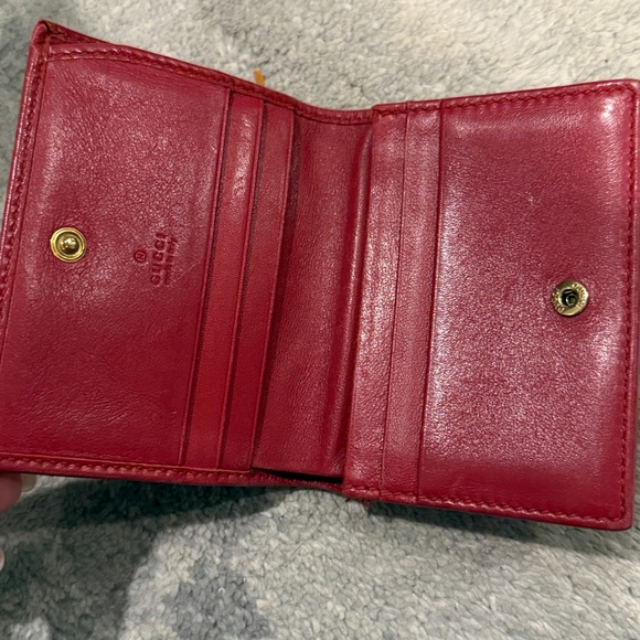 Gucci Red Quilted Leather Card Holder - Picture 4 of 5